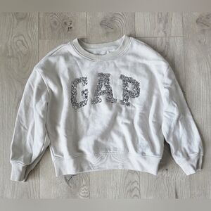GAP Girls Crew Neck Sweater with Silver Rhinestone Logo
